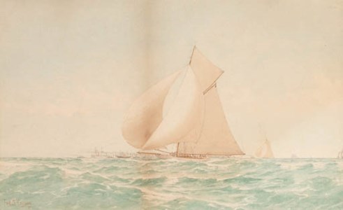 The 1903 America's Cup race between Reliance and Shamrock III