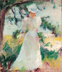 My Wife, Emeline, in a Garden