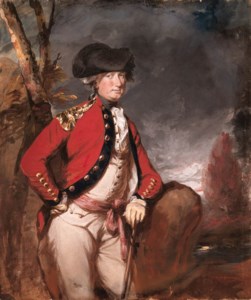 Portrait of Charles, 1st Marquis Cornwallis (1738-1805), three-quarter-length, in uniform, holding a cane in his left hand, in a landscape