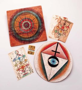 Game boards, drawings, notebooks and letters