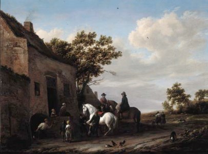 Travellers at a blacksmith's