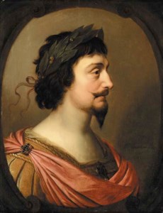 Portrait of King Frederick V of Bohemia, bust-length, in profile, à la Romaine , in a feigned oval cartouche