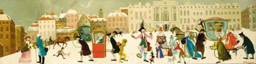 A Georgian Street at Christmas