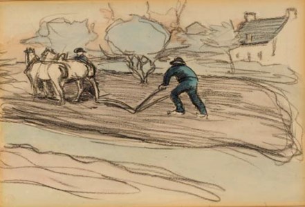 Ploughing, Pont Aven