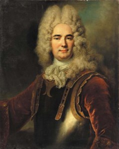 Portrait of a gentleman, said to be the Chamberlain de Montargu, half-length, wearing a breastplate over a red velvet jacket with gold embroidered sleeves