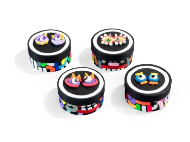Untitled (four hand painted boxes)     
