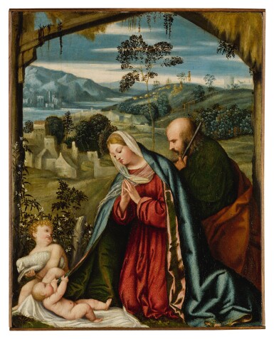 The Holy Family in a landscape