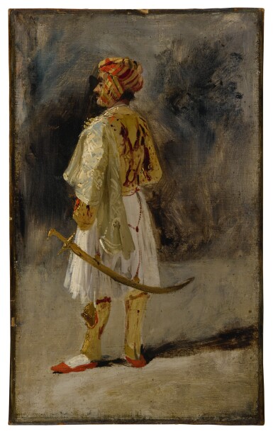 The Count of Palatino in the costume of a Palikar