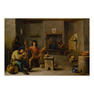 David Teniers the Younger, Peasants smoking and drinking in a tavern