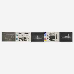 Collection of five architectural renderings of Kuhio Theatre, Honolulu