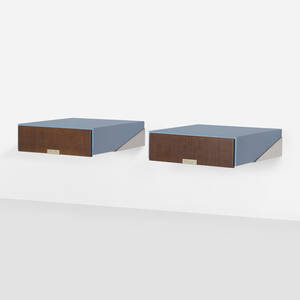 Wall-mounted nightstands from the SAS Royal Hotel, Copenhagen, pair