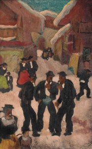 Figures in a winter street