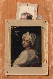 Trompe l'oeil showing Guido Reni's portrait of a Lady