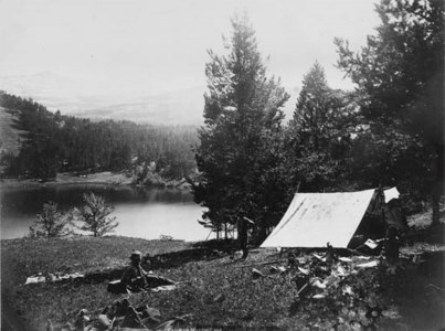 Camp on Mystic Lake
