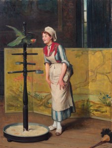 Femme au perroquet