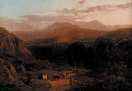 Returning home at dusk