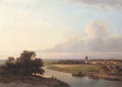 A village along a river