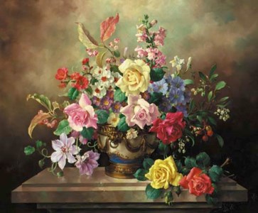 Spring Flowers in a Cache-Pot