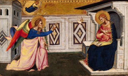 The Annunciation: a panel from a predella