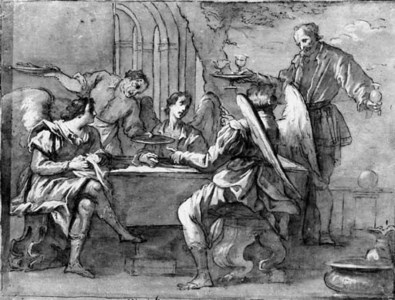 Abraham serving the three angels