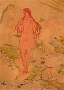 Woman among Rocks