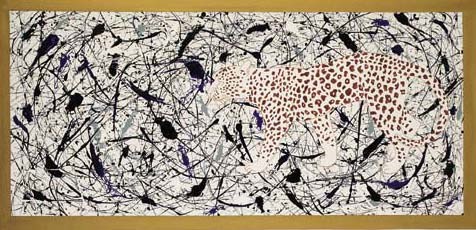 Leopard on a Pollock Background II