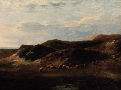 Sheep in a dune landscape