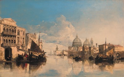 A Venetian capriccio with the Dogana and Santa Maria della Salute