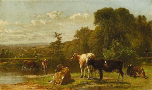 Cows at the River's Edge