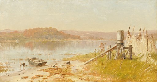 A Fisherman's Windlass, sketch on the Hudson