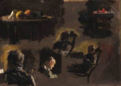 Group of Sketches: Eakins' Father, Table with Oranges