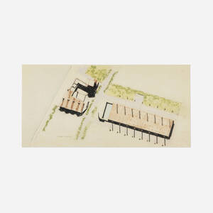 Arata Isozaki, KitaKyushu International Conference Center aerial perspective drawing