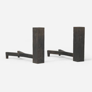Custom andirons from the Morris & Gwendolyn Cafritz Foundation, Washington, D.C., pair