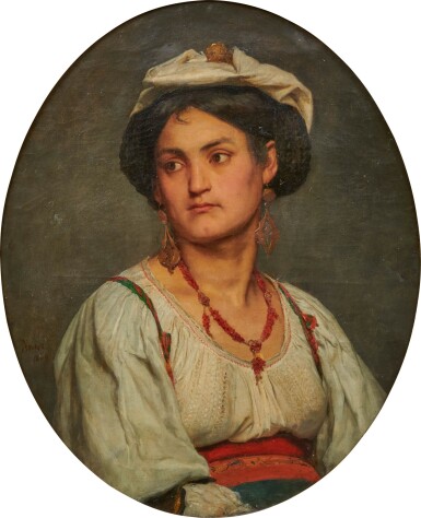 Bildnis einer Italienerin, Portrait d'une Italienne, 1869