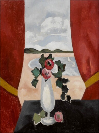 Red Camellias in a Vase