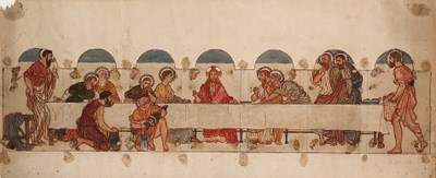 Study for 'The Last Supper' in St Alban's Church, Rochdale