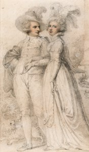 Portrait of Sir James Hamlyn, 1st Bt. and his wife Miss Williams, full-length