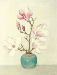 Magnolias in a ginger pot