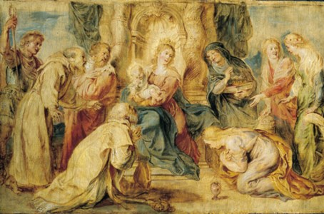 Sir Peter Paul Rubens, The Virgin and Child enthroned adored by eight Saints