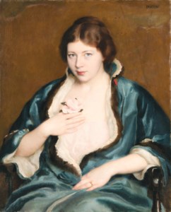Woman in a Blue Wrap