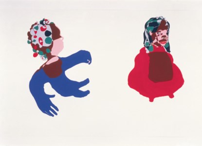 Two Figures Floating