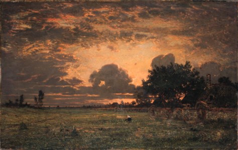FRENCH, Sunset over the Plain of Barbizon