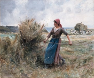 Paysanne aux foins