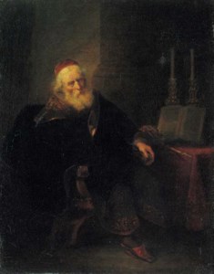 King David in contemplation