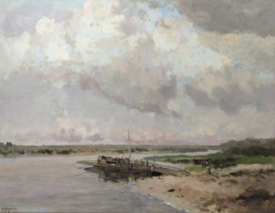 A ferry in Wessem, Limburg