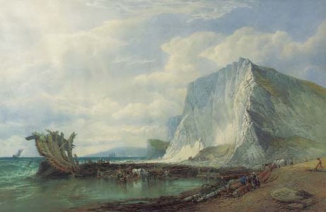 Culver cliff, Isle of Wight, after the wreck