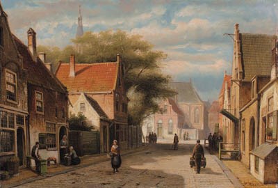 A street scene in a Dutch town