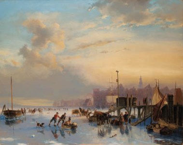 Skaters on the IJ, Amsterdam