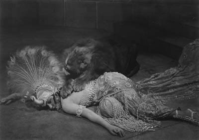 Gloria Swanson in the Lion's Den, Fantasy Sequence from the film "Male and Female"