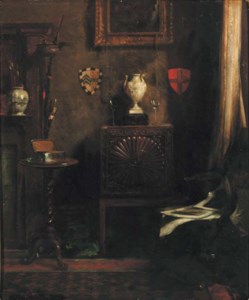 Interior with heraldic Crests